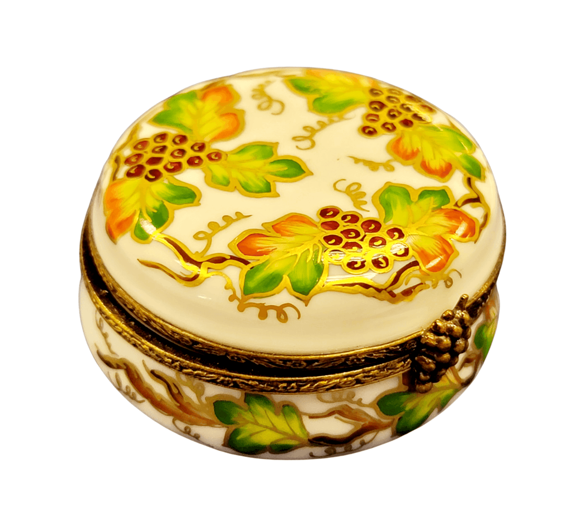 Round W Grapes Limoges Box for Collectors, view 3