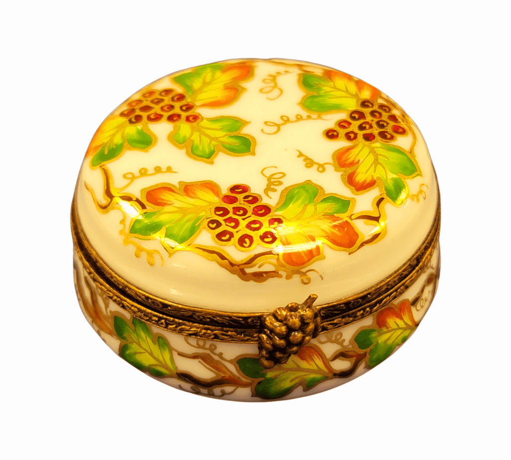 Round W Grapes Limoges Box for Collectors, view 4