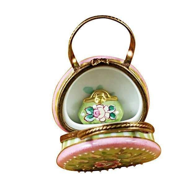 Round Purse with Coin Wallet Victoria Limoges Box, view 2