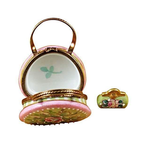 Round Purse with Coin Wallet Victoria Limoges Box, view 4