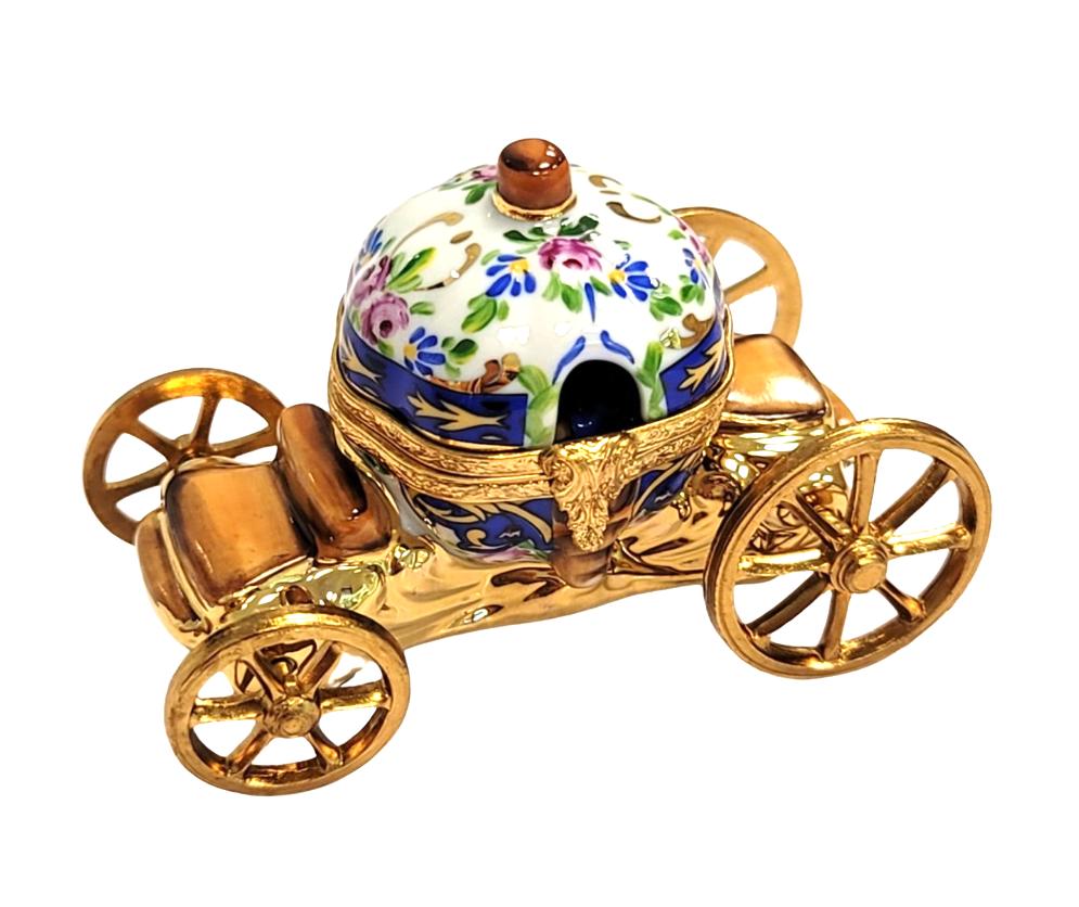 Royal Coach Queen King Limoges Box, a hand-painted Limoges porcelain gift
