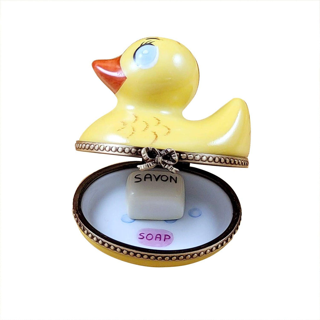 Rubber Duck with Yellow Soap Limoges Box, view 2