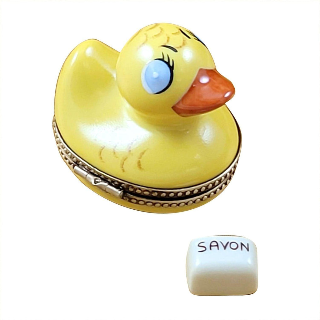 Rubber Duck with Yellow Soap Limoges Box, view 4
