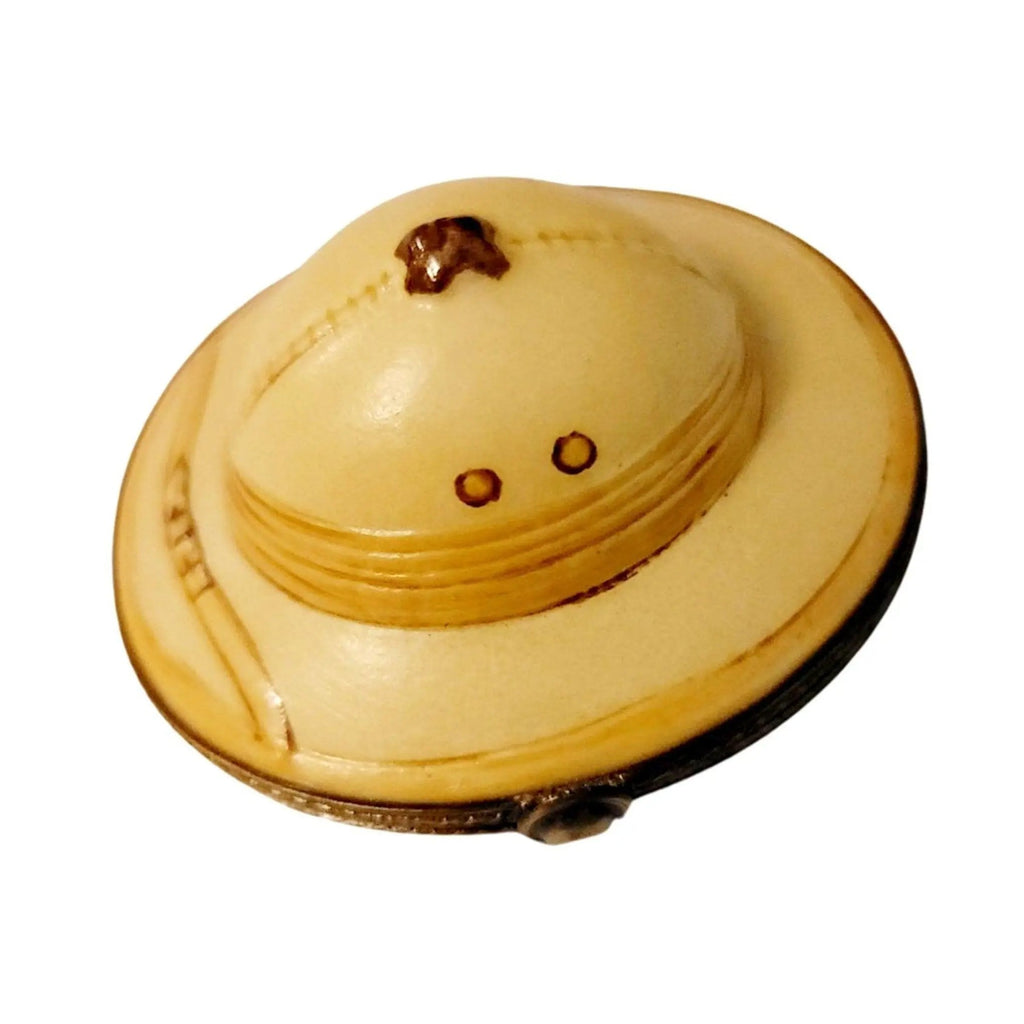 Gift idea for someone who loves France: Safari Pith Hat Jungle Hat Limoges box