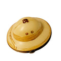 Authentic Safari Pith Hat Jungle Hat Limoges box, hand-painted in France, from Limoges Boutique