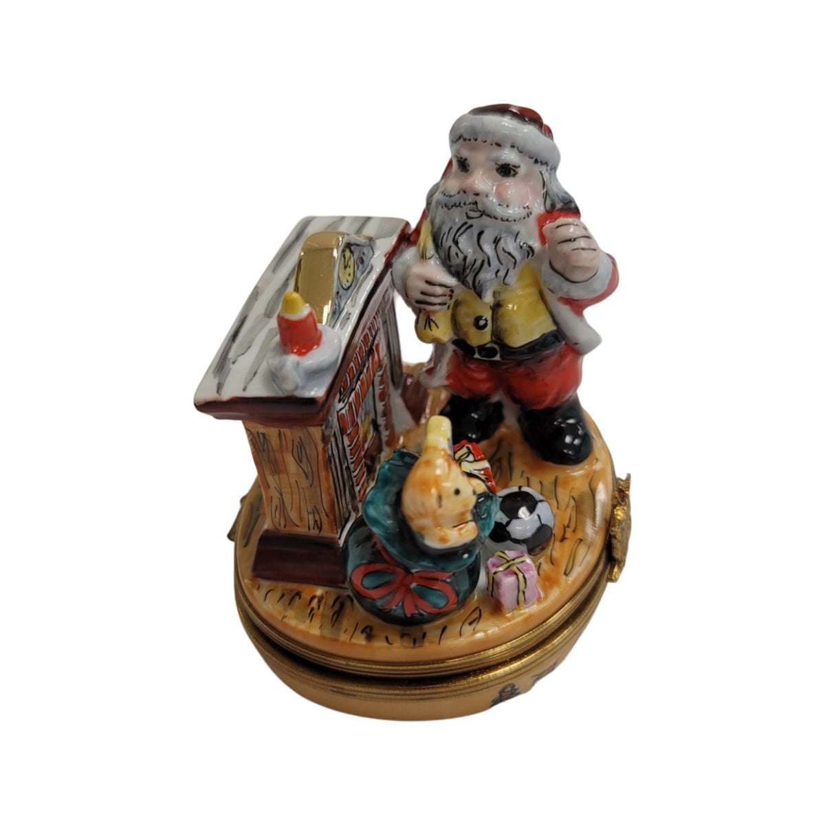 Santa Fireplace Figurine Limoges Box, view 4