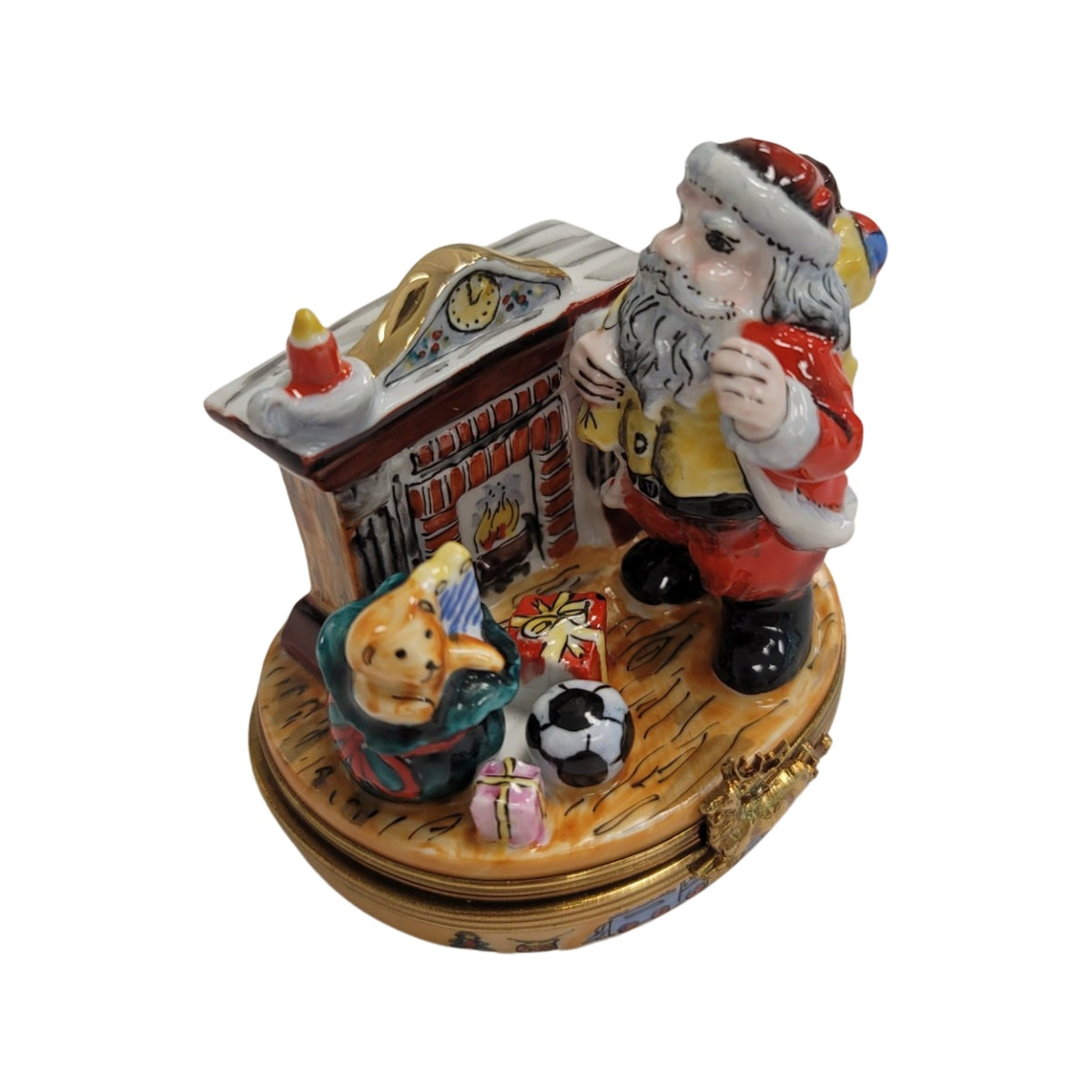 Santa Fireplace Figurine Limoges Box, view 9