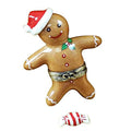 Santa Gingerbread Man with 3D Hat & Removable Peppermint Candy, a hand-painted Limoges porcelain gift