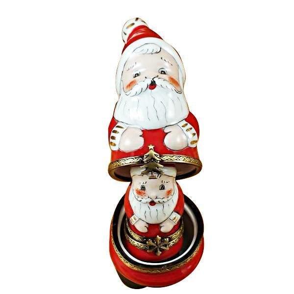 Santa Nesting with Ball on Top Limoges Box for Holiday Decor, view 2