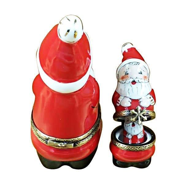 Santa Nesting with Ball on Top Limoges Box for Holiday Decor, view 4