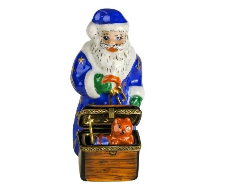 Limoges Boutique presents the Santa Toybox Radko, a genuine Limoges box painted by hand in France