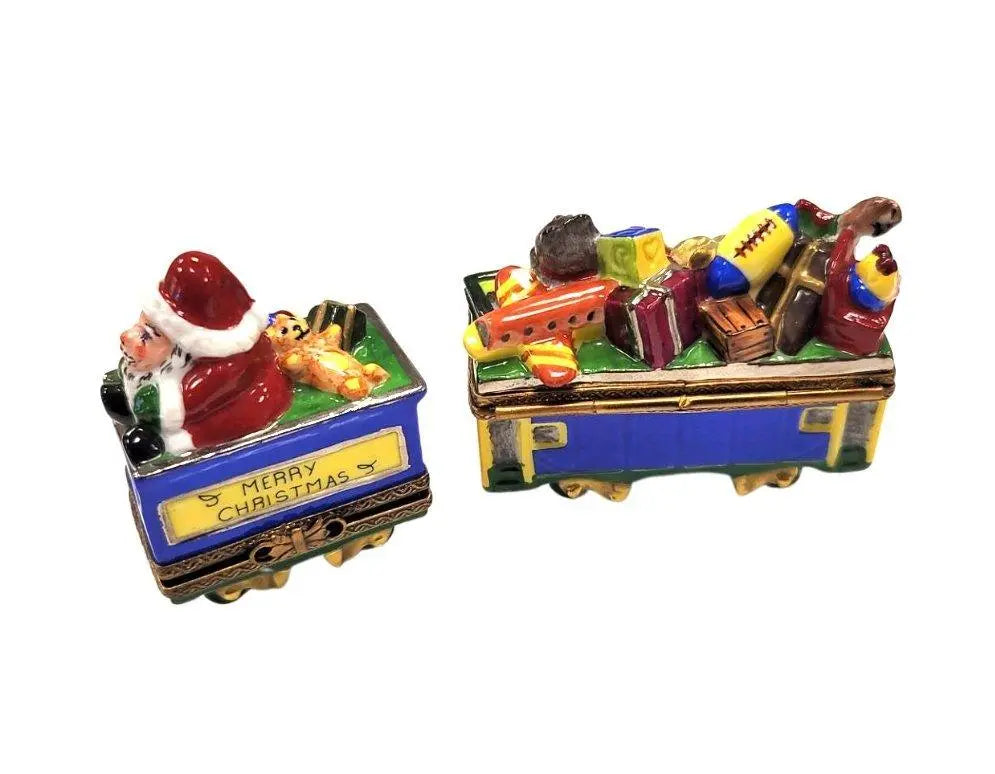2 Piece Santa Train Christmas Limoges Box Figurine, view 11