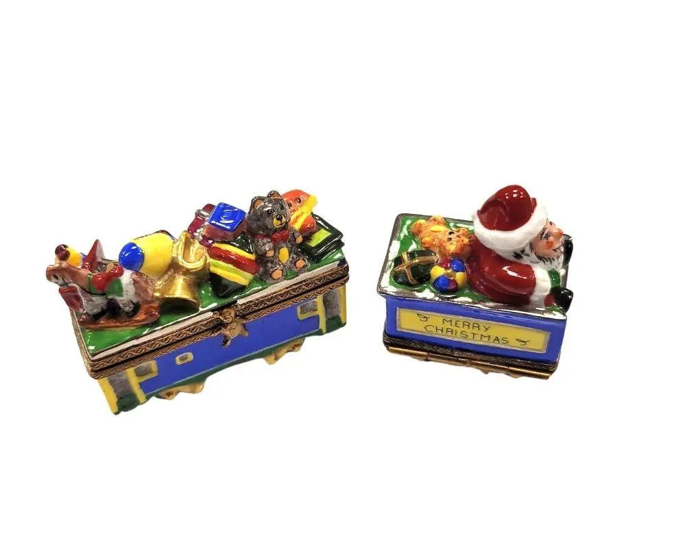 2 Piece Santa Train Christmas Limoges Box Figurine, view 12