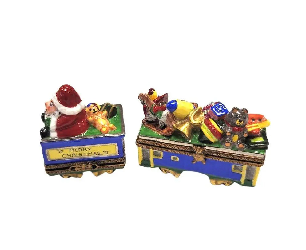2 Piece Santa Train Christmas Limoges Box Figurine, view 14