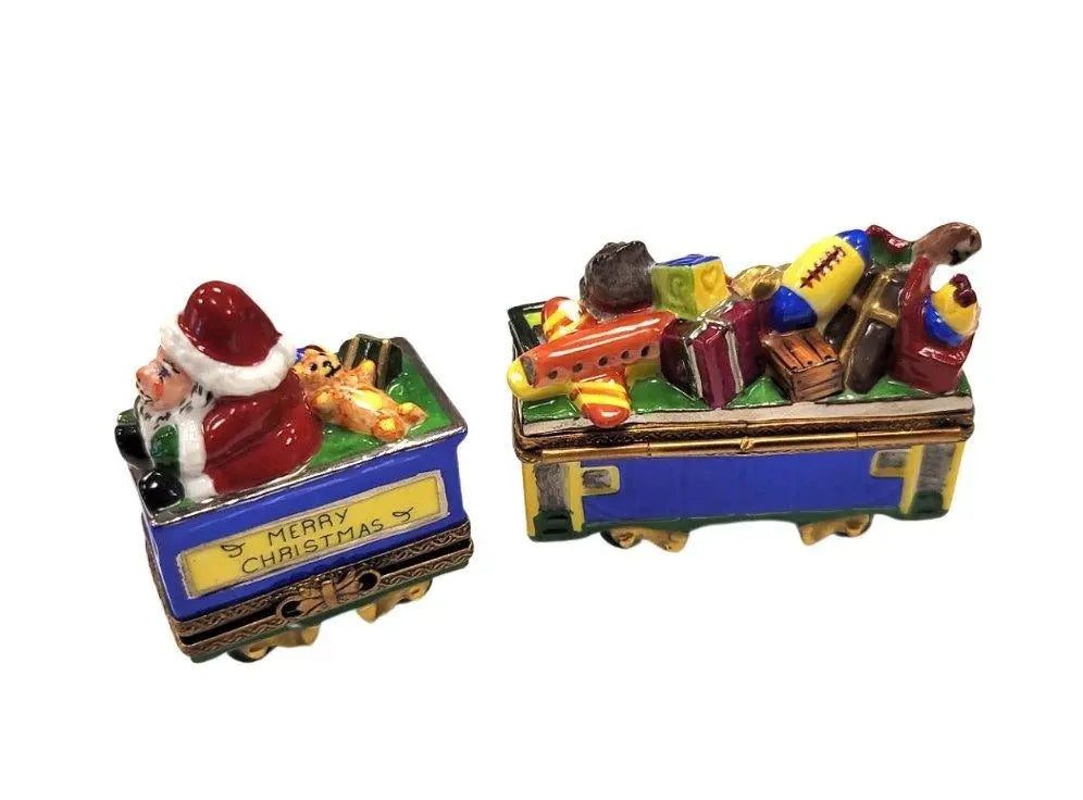 2 Piece Santa Train Christmas Limoges Box Figurine, view 16