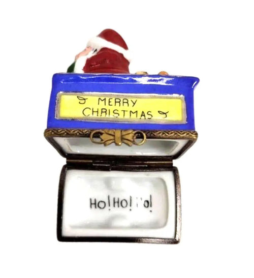 2 Piece Santa Train Christmas Limoges Box Figurine, view 2