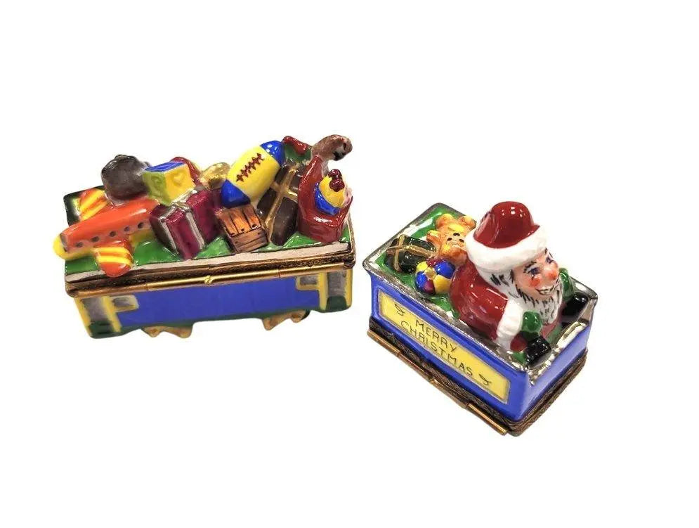 2 Piece Santa Train Christmas Limoges box, an heirloom-quality piece for collectors