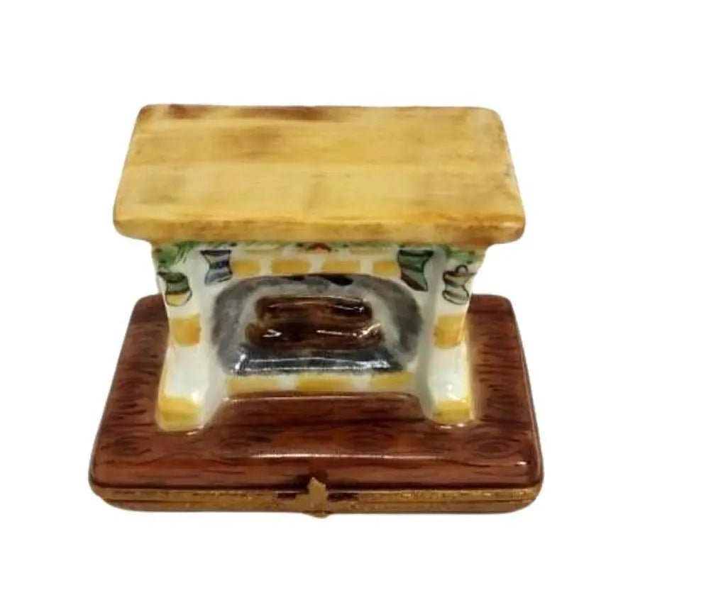 Santa in Fireplace Christmas Limoges Box Figurine Gift, view 11