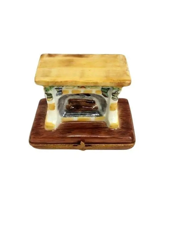 Santa in Fireplace Christmas Limoges Box Figurine Gift, view 9