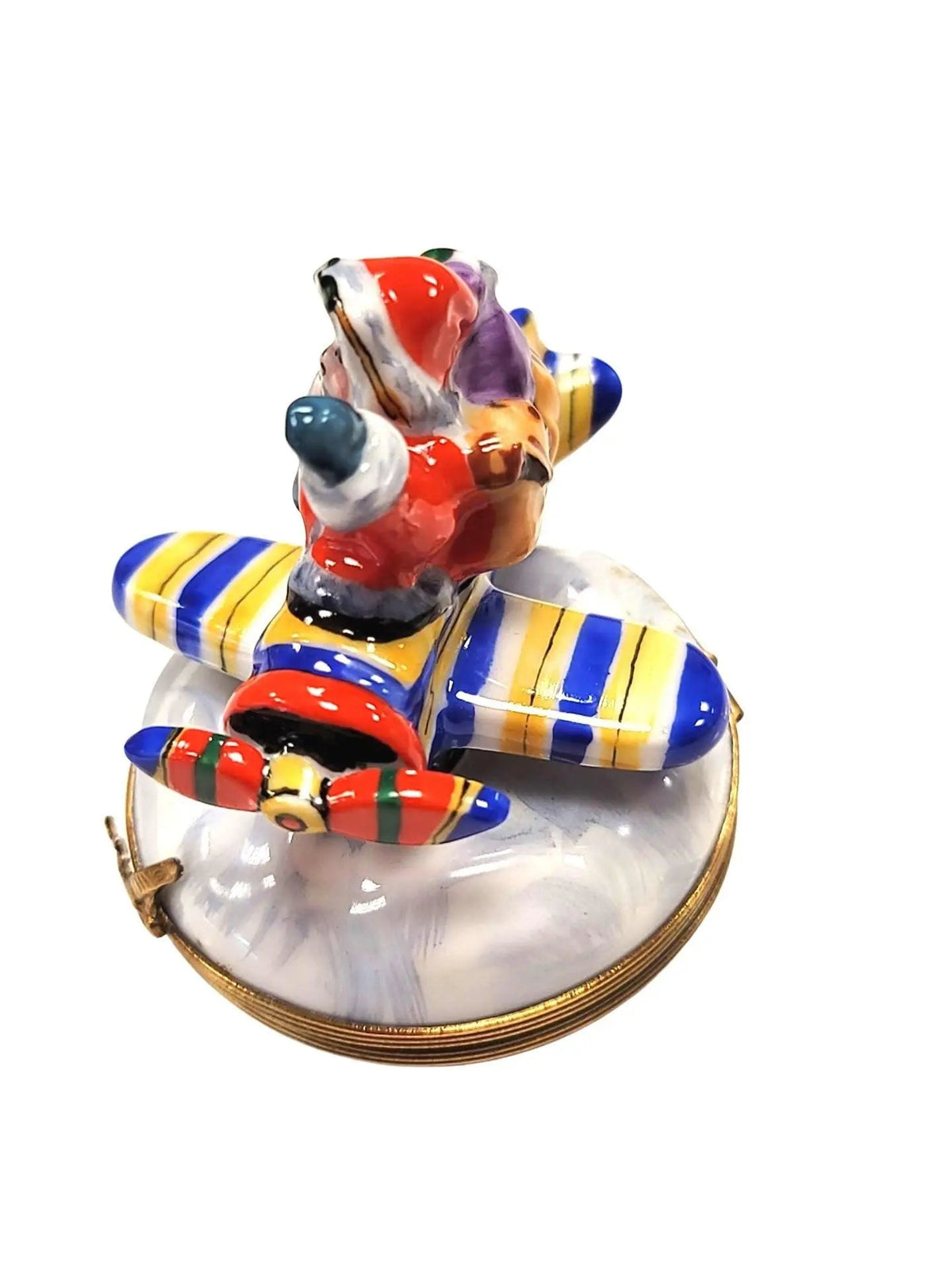 Gift idea for someone who loves France: Santa on Airplane Limoges box