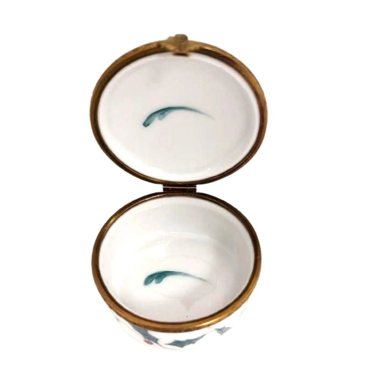The Santa Delivering on Round, a Limoges keepsake with true French charm