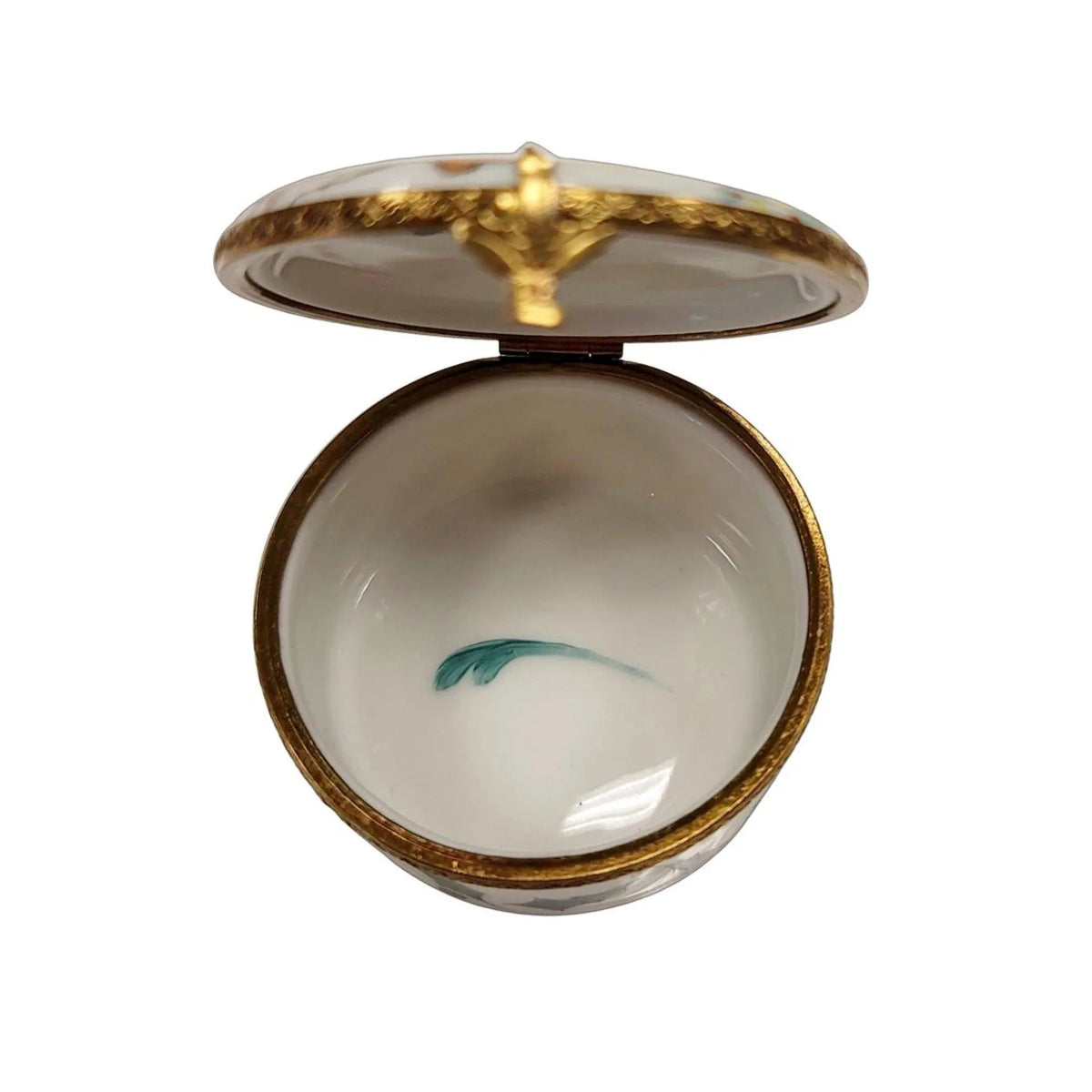 Santa Delivering Gifts on Round Limoges Box, view 6