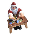 Santa Workshop Figurine Limoges Box, a hand-painted Limoges porcelain gift