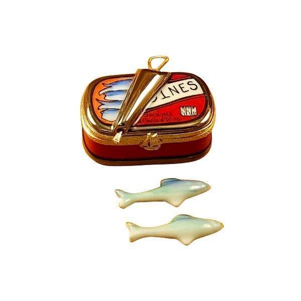 Sardine Box with Sardines Limoges Box, a hand-painted Limoges porcelain gift