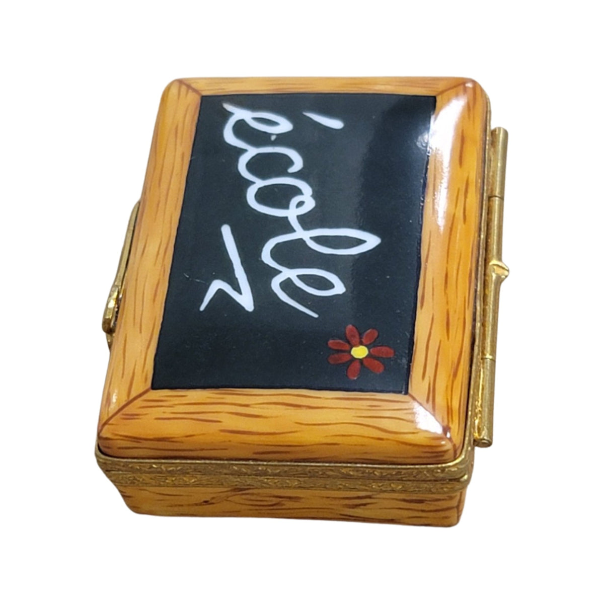 Collectible Charming School Chalk Board for Teachers Limoges box with artisan brushwork