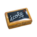 Charming School Chalk Board Box for Teachers, a hand-painted Limoges porcelain gift