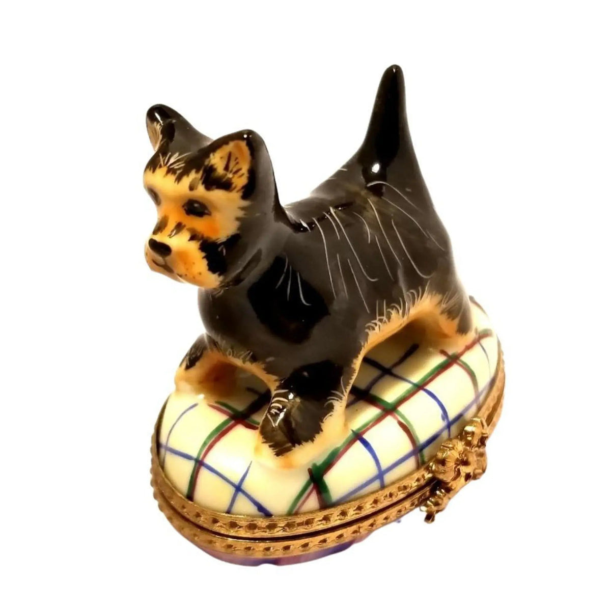 Genuine Scottish Terrier Dog Number 1 of 750 Limoges box painted by hand in France, from Limoges Boutique