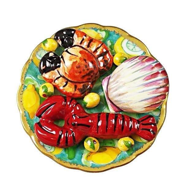 Seafood Platter Limoges Box for Collectors, a hand-painted Limoges porcelain gift