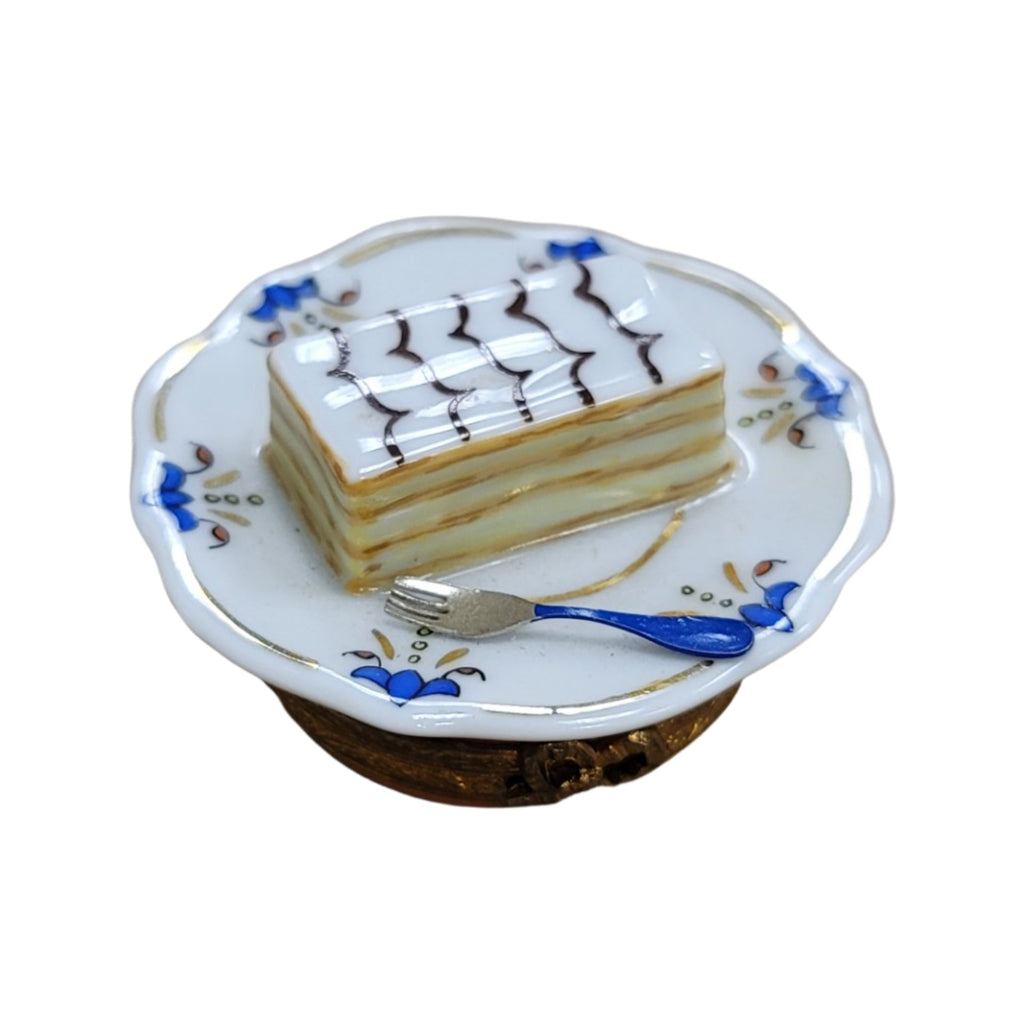 Senorita Pastry on Plate Figurine, a hand-painted Limoges porcelain gift
