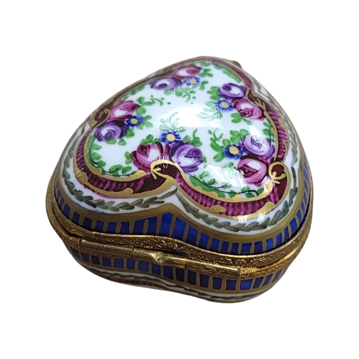 Sevre Roses Heart Flowers Limoges Box, view 4