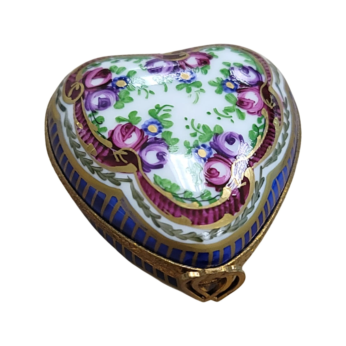 Sevre Roses Heart Flowers Limoges Box, view 5