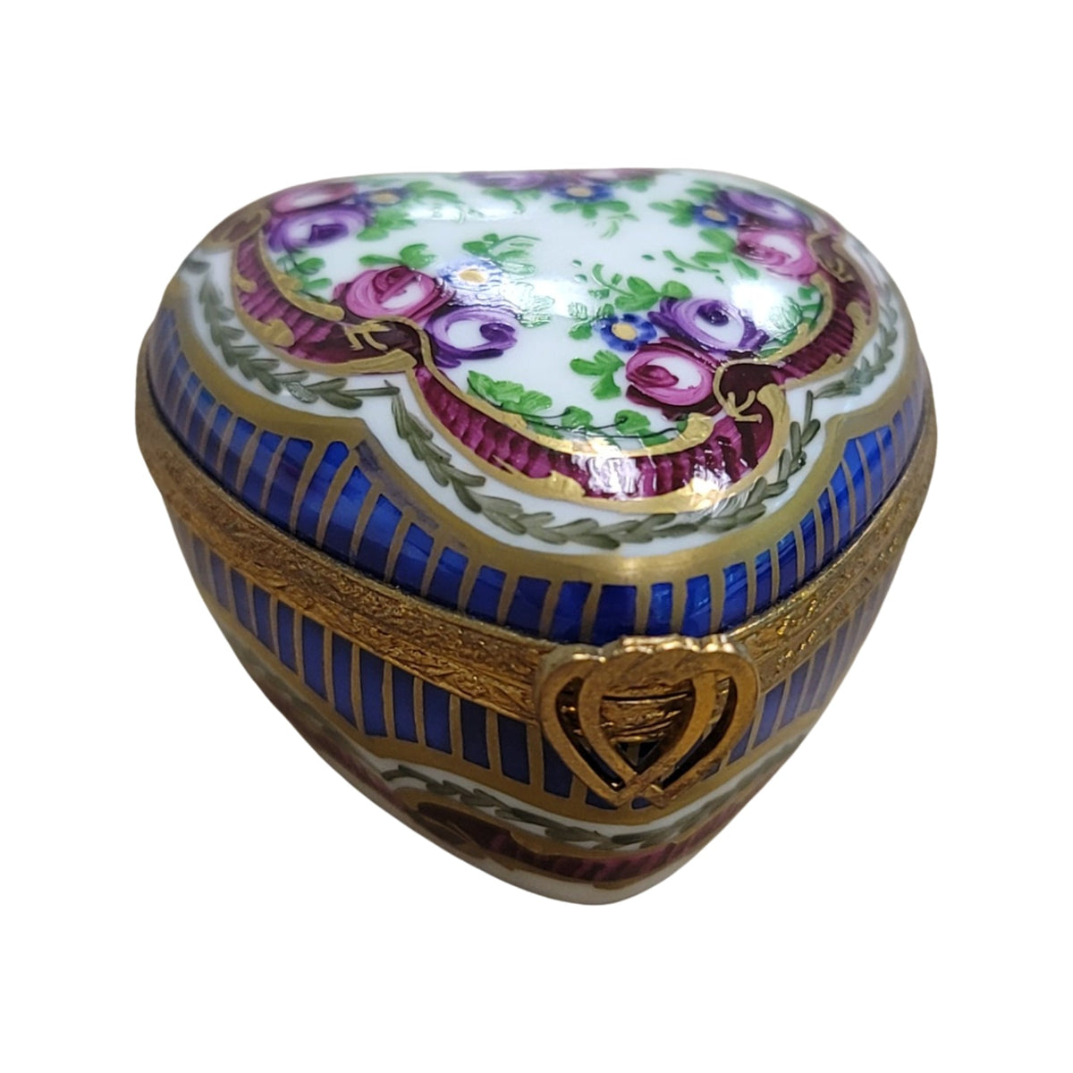 Sevre Roses Heart Flowers Limoges Box, view 6