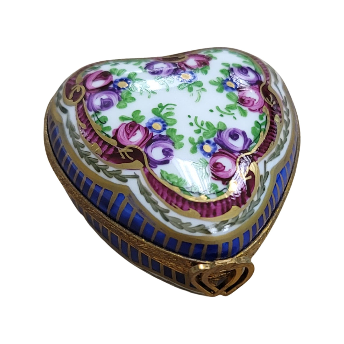 Sevre Roses Heart Flowers Limoges Box, view 7