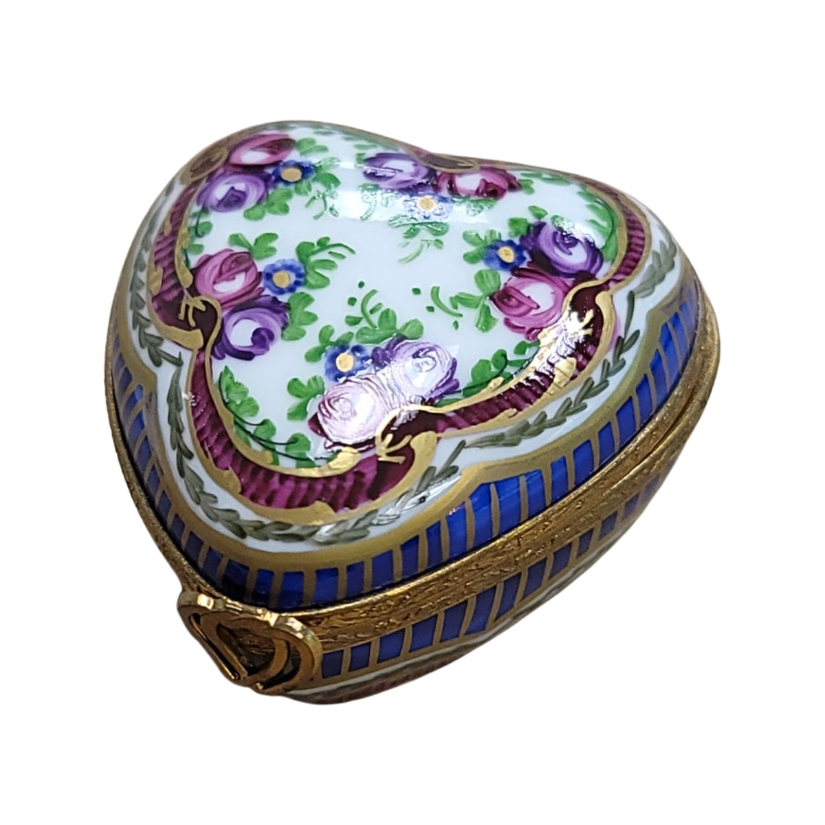 Sevre Roses Heart Flowers Limoges Box, view 8