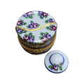 Sevre Roses Hat with Hat Inside Limoges Box for Collectors, a hand-painted Limoges porcelain gift