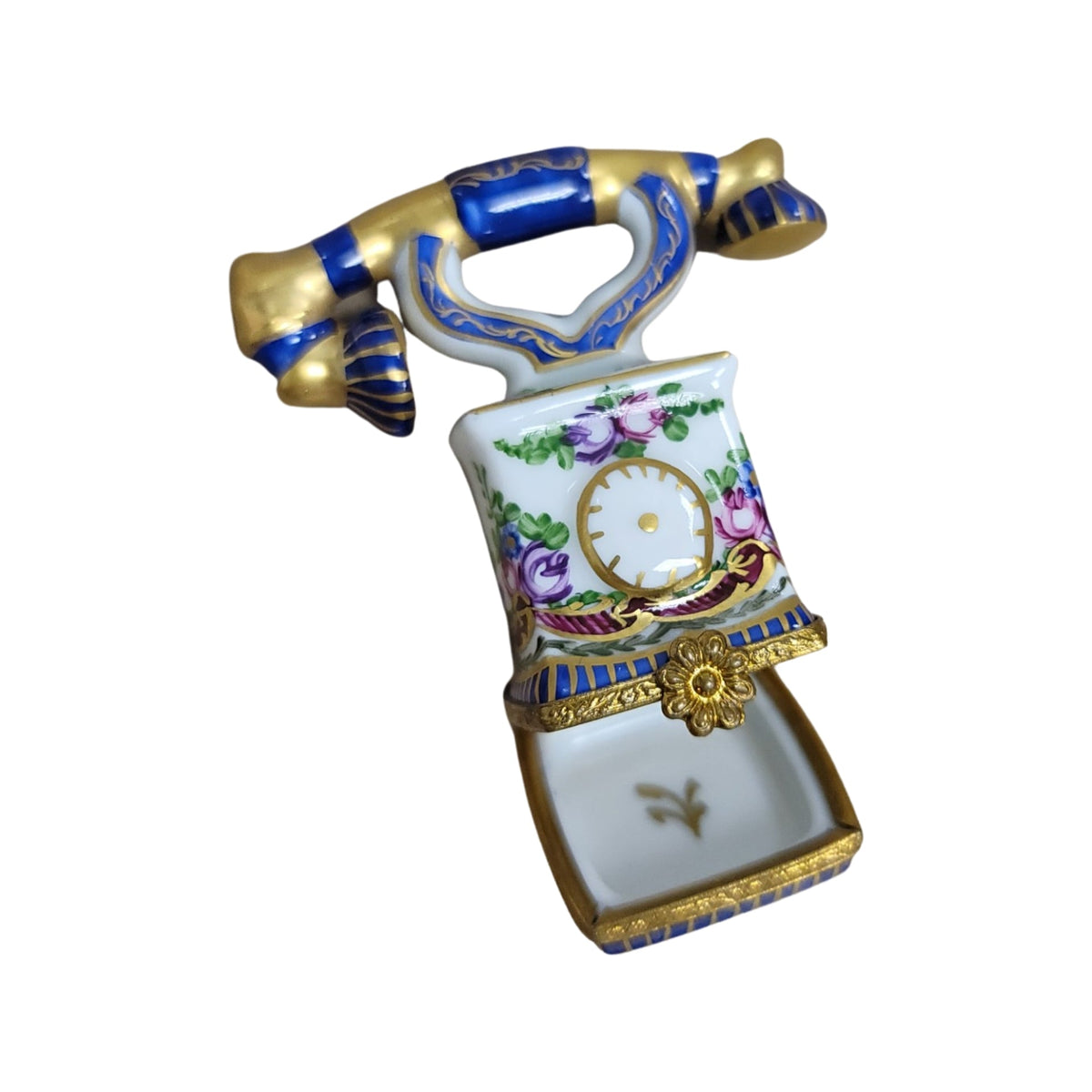 Sevre Roses Telephone Figurine for Elegant Decor, view 2