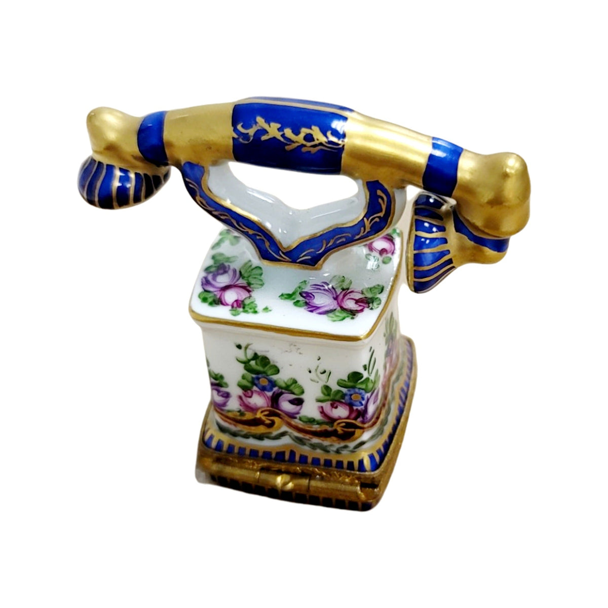Sevre Roses Telephone Figurine for Elegant Decor, view 3