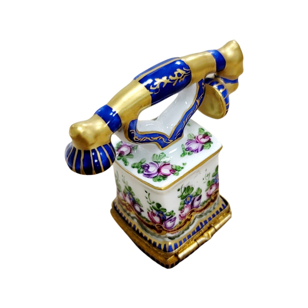 Sevre Roses Telephone Figurine for Elegant Decor, view 4