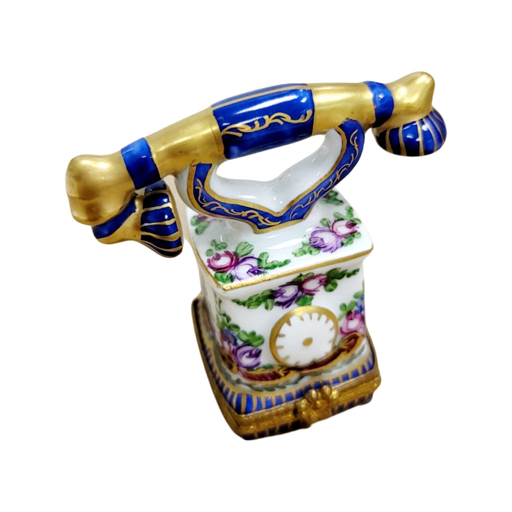 Sevre Roses Telephone Figurine for Elegant Decor, view 5
