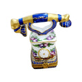 Sevre Roses Telephone Figurine for Elegant Decor, a hand-painted Limoges porcelain gift