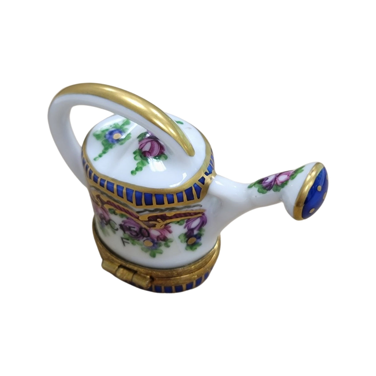 Fine art lovers will admire this Sevre Roses Watering Can for Garden Elegance Limoges box