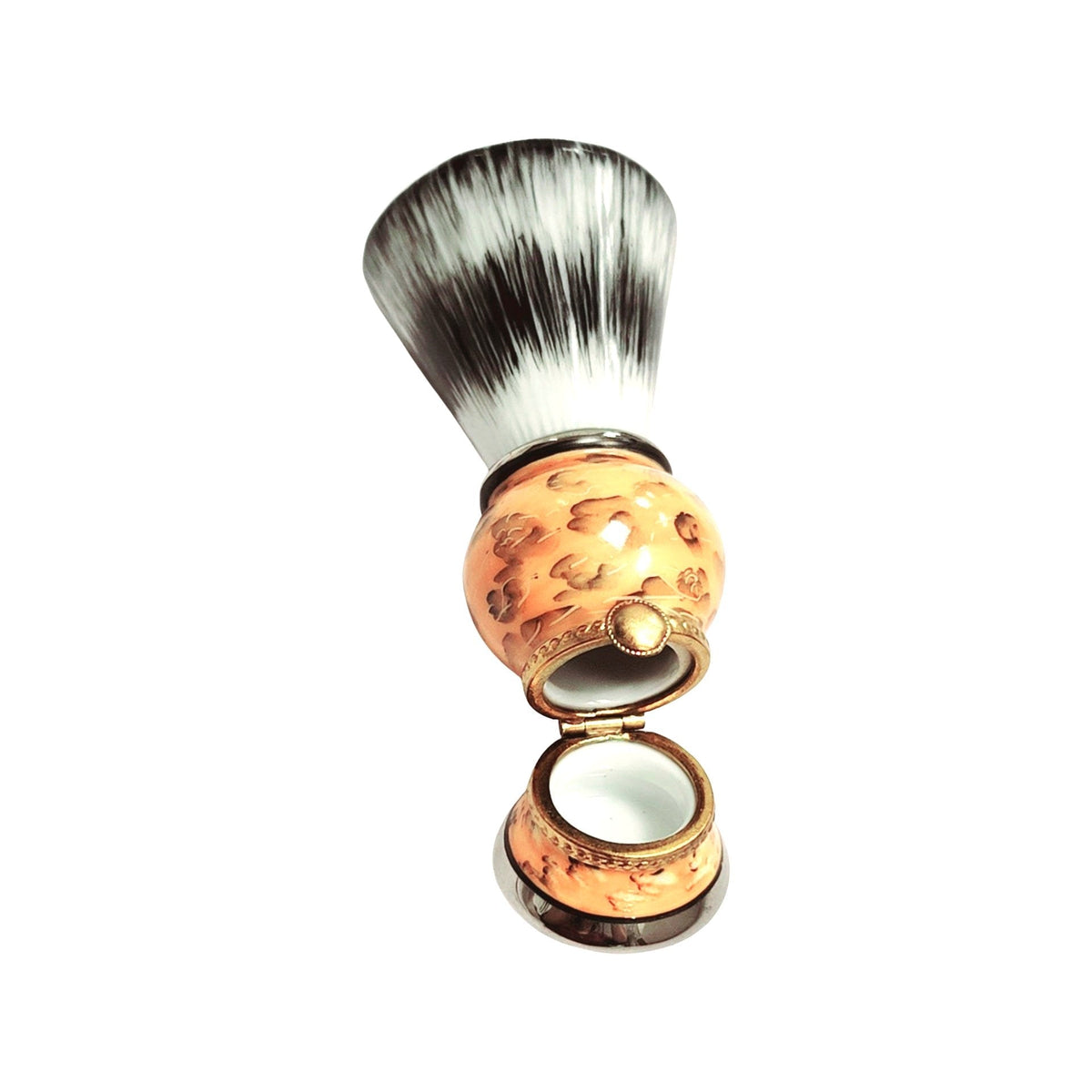 Shaving Brush Brown Limoges Box Gift for Collectors, view 2