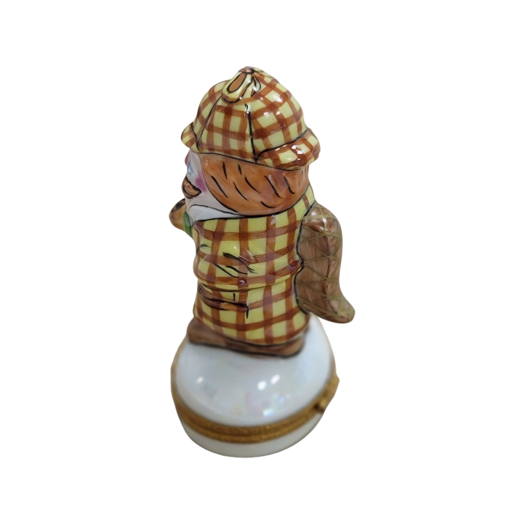 Sherlock Detective Figurine Limoges Box for Collectors, view 3
