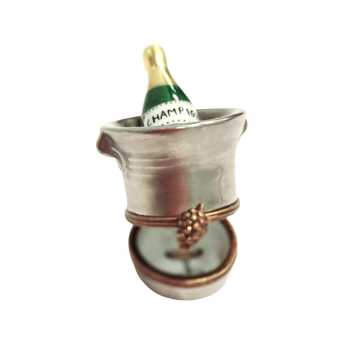 Silver Champagne On Ice Limoges Box Figurine Gift, view 2