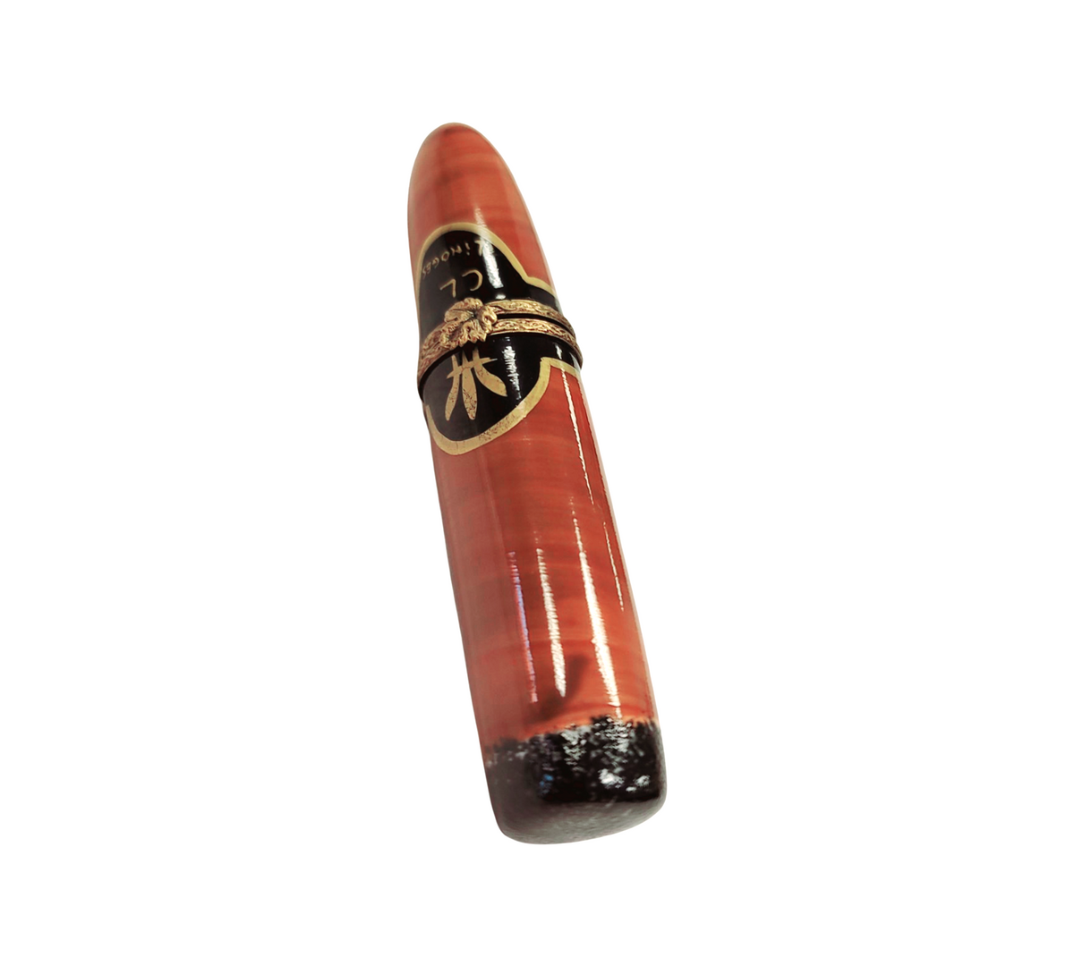 Hand-painted Single Cigar Limoges box, French artistry for lovers of fine art