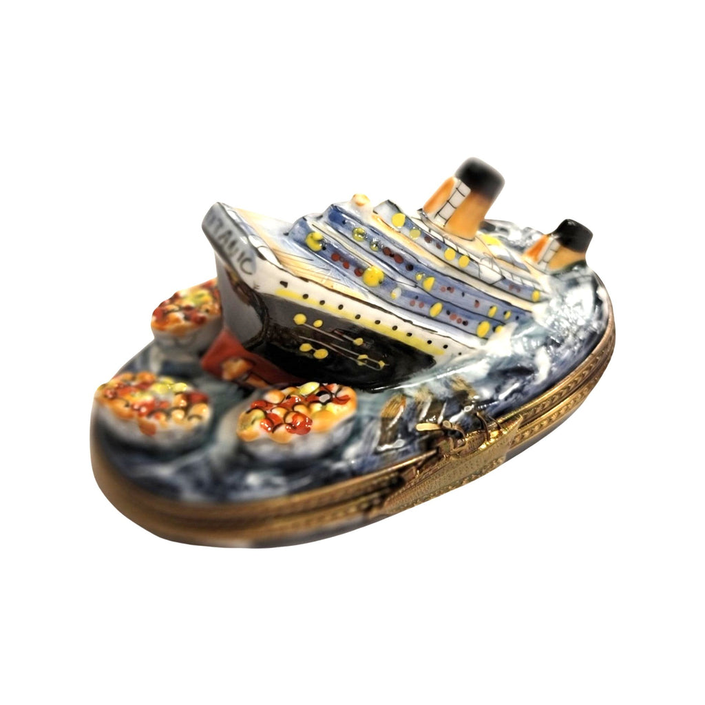 Sinking Titanic Limoges Box for Collectors, view 10